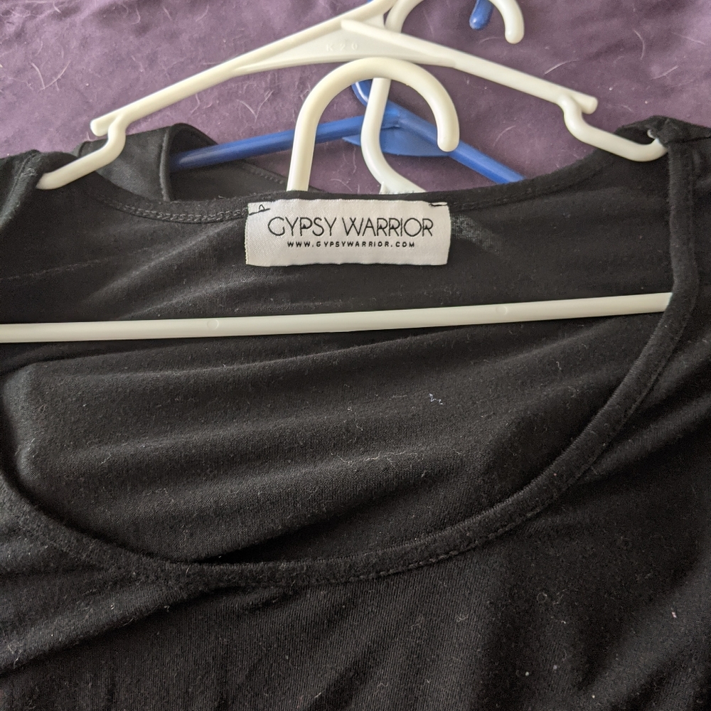 Black bell sleeve dress